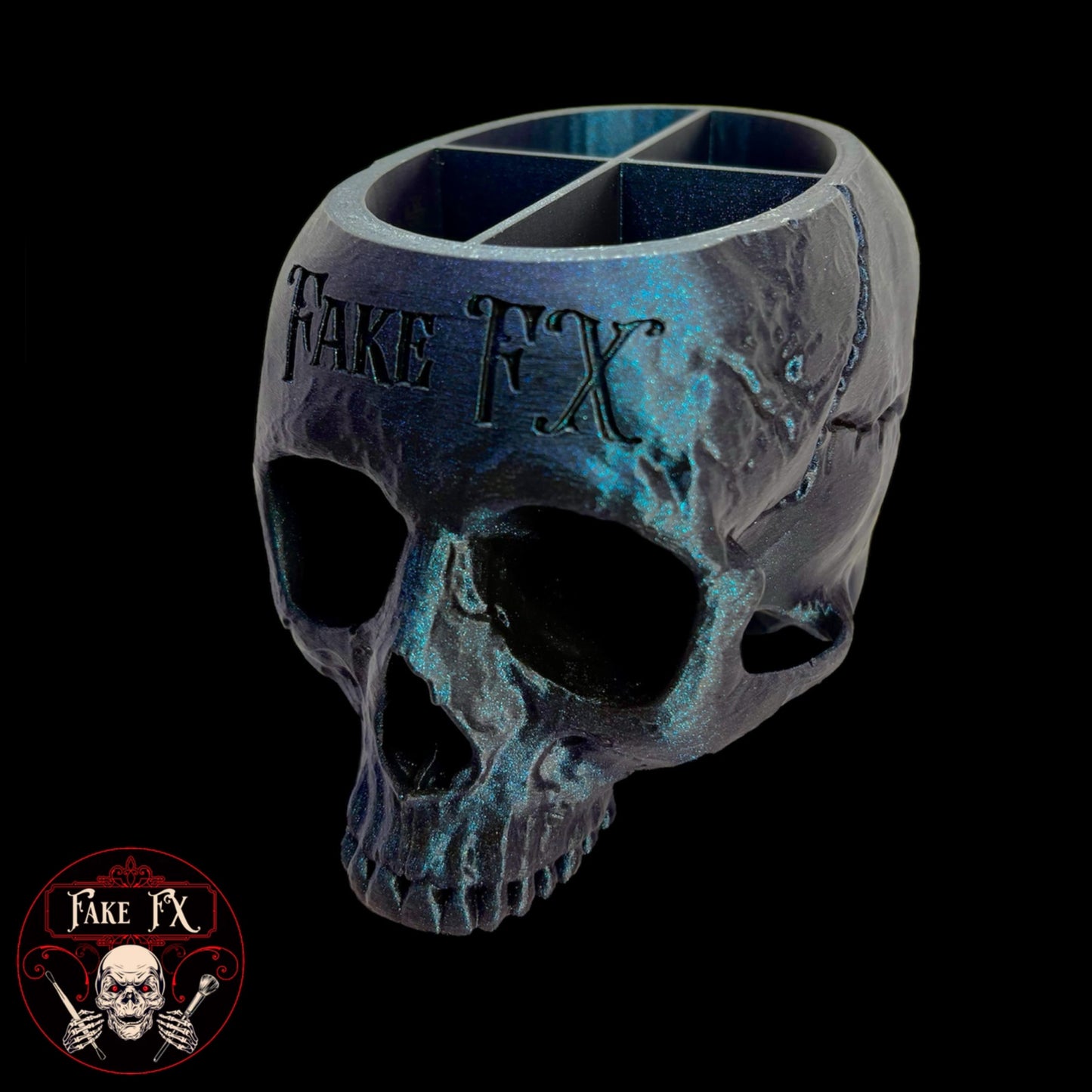 Full Skull Studio Set – Shot Cup, Brush & Airbrush Holders