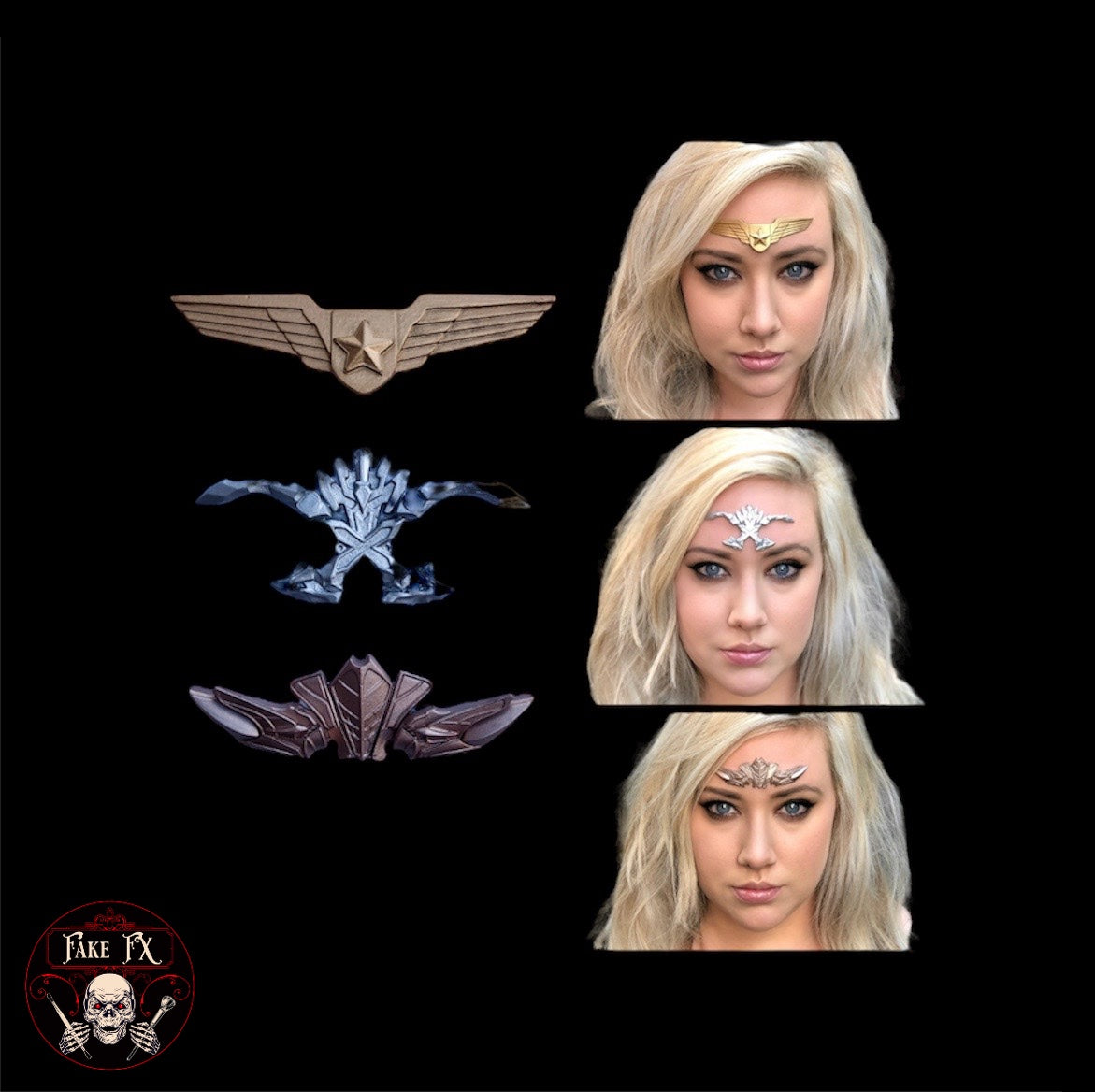 Superhero Forehead Prosthetic Set